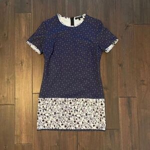 Whitney Eve Navy Coastal Grandmother Floral Dress 2